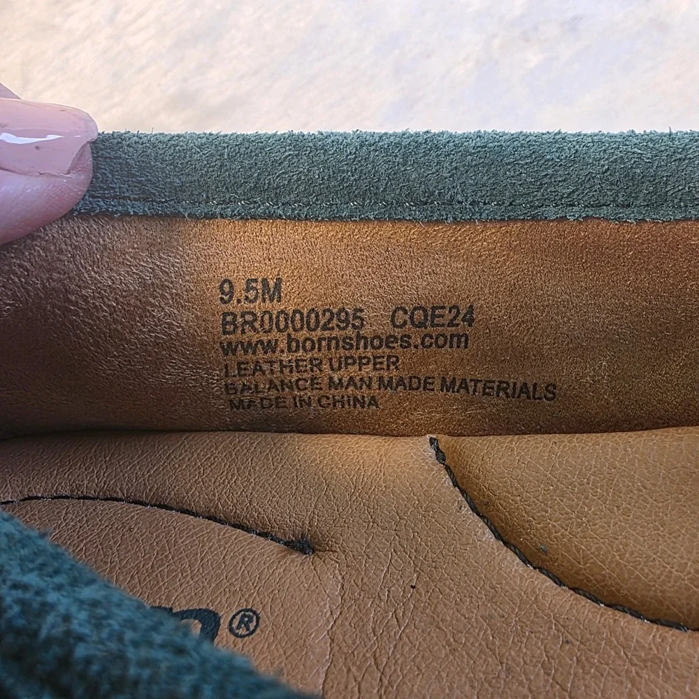 Born Driving Loafers Teal Green Suede Moccasins Flats Womens 9.5 NEW